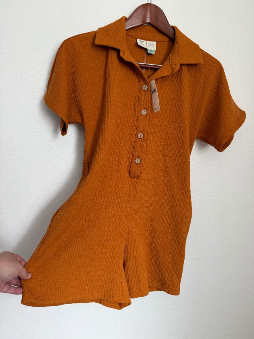 NWT Anthropologie Rust-Colored Saturday Sunday Romper